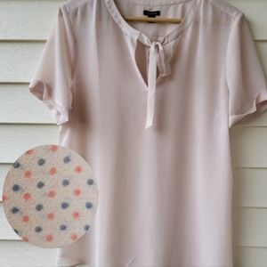Ann Taylor  Pink & Blue Blouse womans Size: L